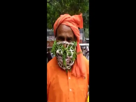 Viral Video: Jugaadu Baba Wears Herbal Mask For COVID In Uttar Pradesh