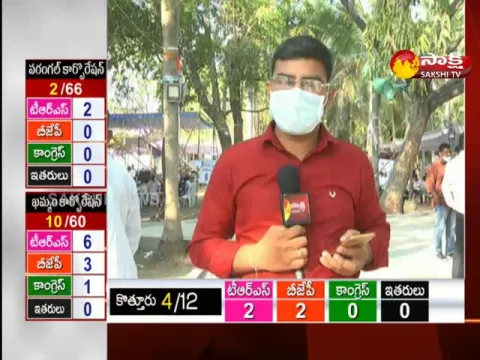 khammam municipal corpotation election counting updates 