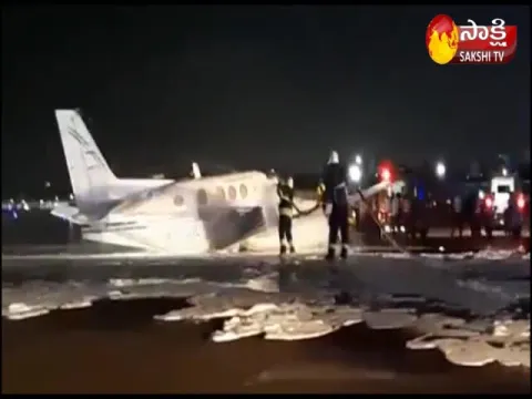 Air Ambulance Belly Landed At Mumbai Airport 