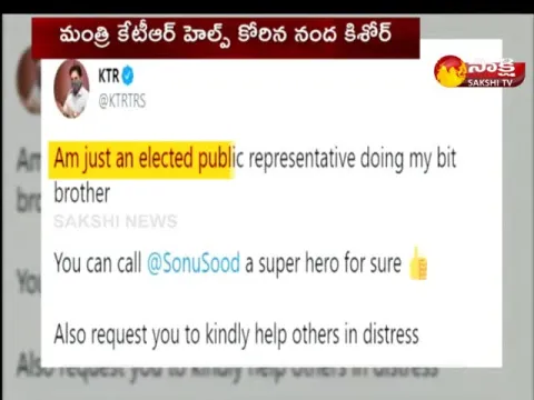 ktr comments on sonu sood in twitter