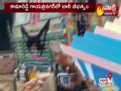 Lorry riding up the temple: Kamareddy