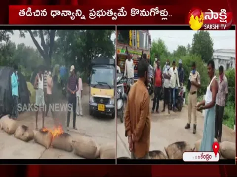 Farmers Set Fire On Bags