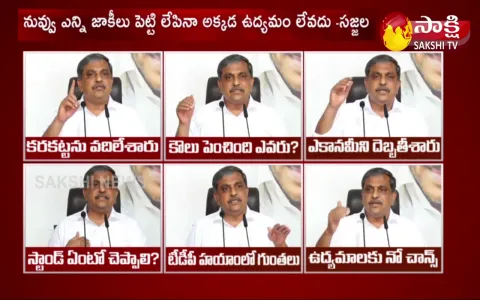 Sajjala Ramakrishna Reddy Comments On Nara Chandrababu