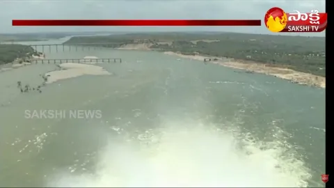 Heavy Flood Water Inflow In Nagarjuna Sagar
