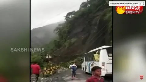 Road Blocked Due To Massive Landslide In Uttarakhand