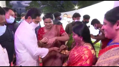 YSRCP Women Leaders Ties Rakhi To CM YS Jagan At Tadepalli