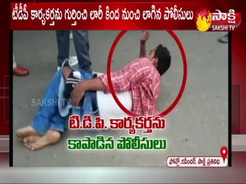 Mangalagiri: TDP Activists Overaction