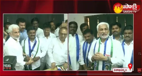 Few TDP And BJP Leaders Join YSRCP In Presence Of Vijayasai Reddy