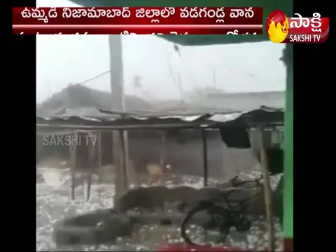 Heavy Hail Rain In Nizamabad District