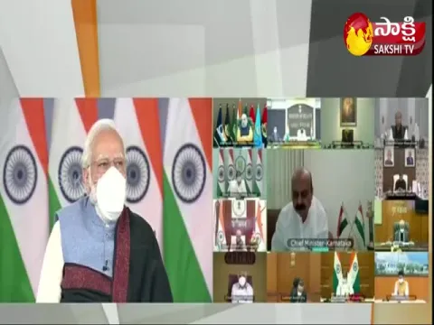 PM Narendra Modi Virtual Meeting With CMs Over Covid Cases