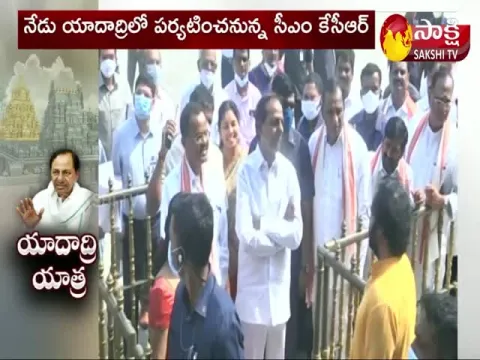 telangana cm kcr visits to yadadri temple