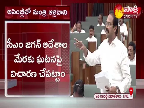 Minister Alla Nani On Jangareddigudem Incident