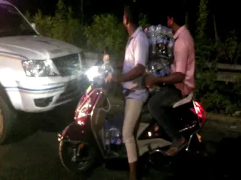 Cool Drinks Lorry Slipped At Outer Ring Road Hyderabad