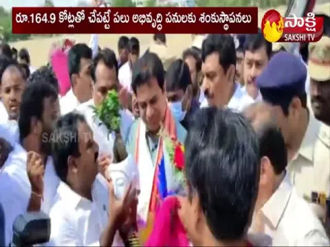 Grand Welcome To KTR In Hanamkonda