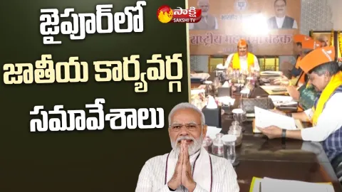 PM Modi Virtual Meeting On BJPs National Executive Meet In Jaipur