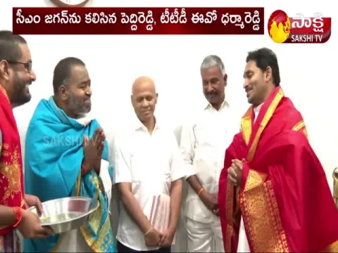 Minister Peddireddy And TTD EO Dharmareddy Meets With CM YS Jagan