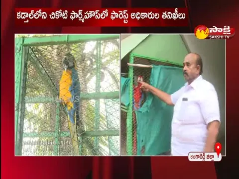 Hyderabad: Forest Officials Searches Animals At Chikoti Praveen Farm House Kadtal