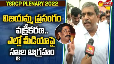 Sajjala Ramakrishna Reddy Fire on Yellow Media