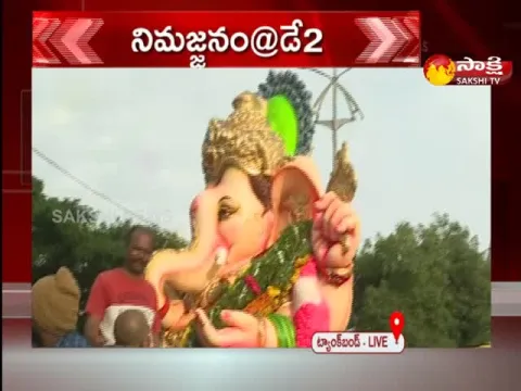 Ganesh Immersion Continues In Hussain Sagar lake