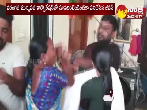 Wife Slapped Her Husband In Warangal 