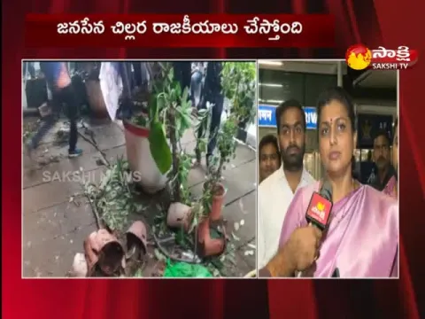 Ap Minister Rk Roja Comments On Janasena Activists Attack At Vizag Airport