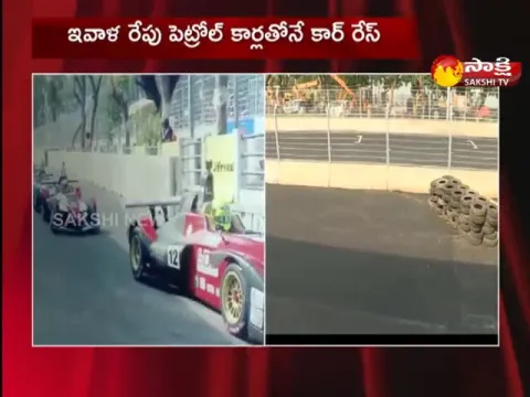 Car Race At Hussain Sagar In Hyderabad