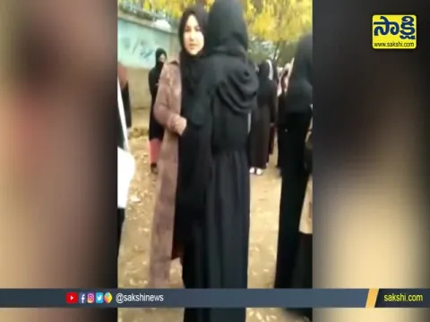 Viral Video : Taliban Official Beating Female Students Outside Afghan University