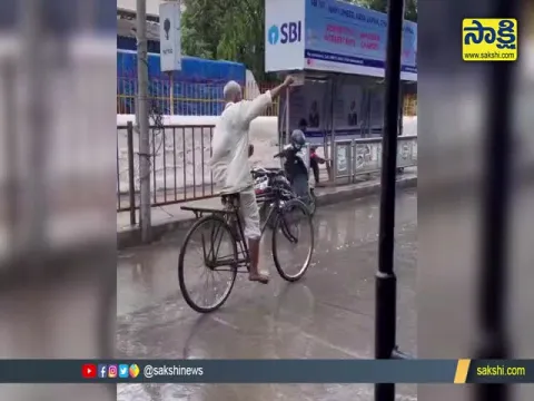 Maharashtra Old Man Cycle Stunts Video Goes Viral