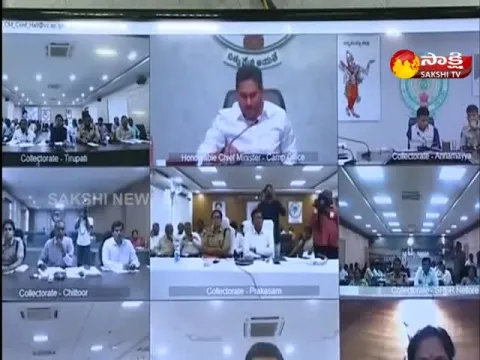 CM YS Jagan Video Conference With Collectors