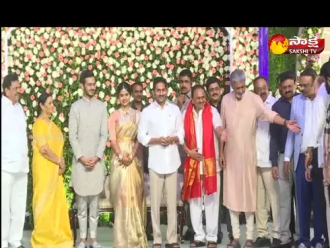 CM Jagan Attended Wedding of Farmer MP Gokaraju Gangaraju's Grandson