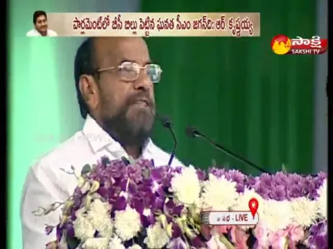 YSRCP MP R Krishnaiah Speech In Vijayawada BC Mahasabha 