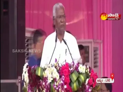 CPI D Raja Speech At BRS Khammam Public Meeting