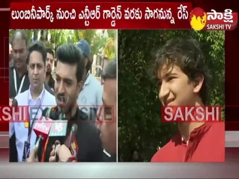 Ram Charan and Mahesh Babu Son Gautham Visuals at Formula E Racing