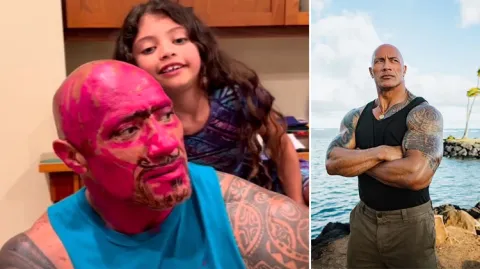 Viral Video Dwayne Johnson Enjoying With His Kids 