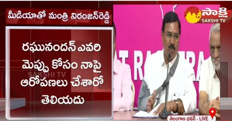 Telangana Minister Niranjan Reddy Reacts On BJP MLA Raghunandan Rao Comments 