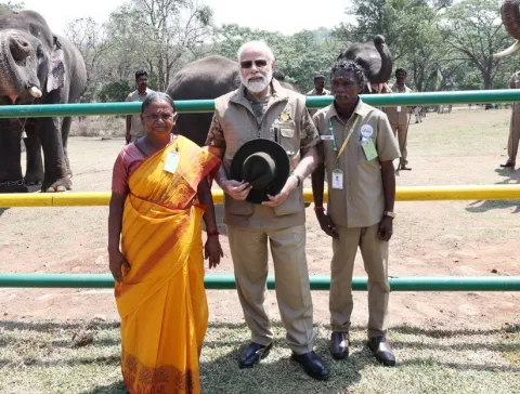 PM Narendra Modi Visits Theppakadu Elephant Camp In Mudumalai Tiger Reserve