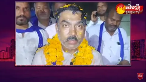 Supporters Bathed With Milk To BSP Candidate Mukesh Upadhyay