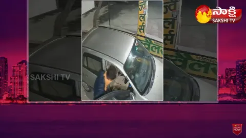 Thief Stolen Car In Parking Area, Caught In CCTV