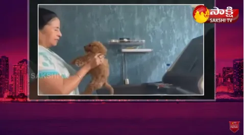 Mamata Banerjee Different Workout With Puppy