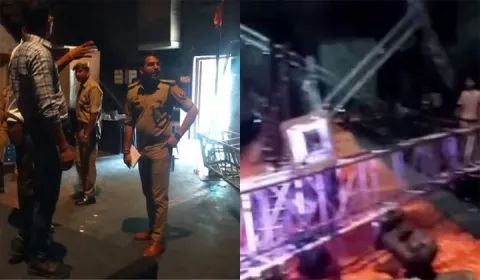 Iron Pillar Falls During Ramp Walk