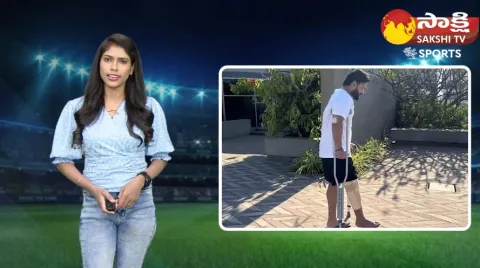 Rishabh Pant Climbing Stairs Without Anyones Help