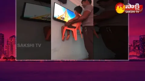 Father Put His Son On Roller Coaster At Home 