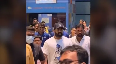 Tollywood Hero Junior NTR Rerurns From Dubai 