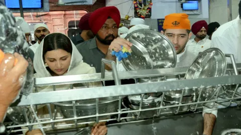 Parineeti Chopra And Raghav Chadha Visits Golden Temple 