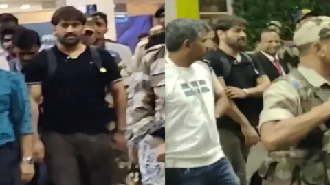 MS Dhoni At Chennai Airport 