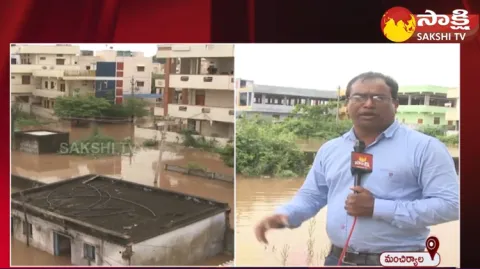Heavy Floods In Mancherial 
