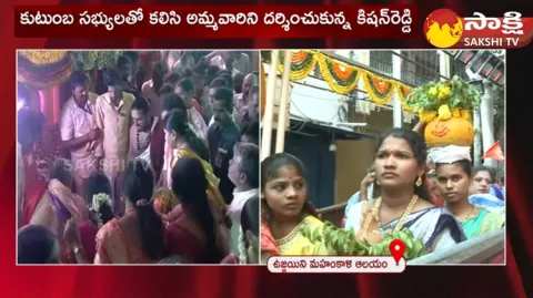 Huge Crowd Of Devotees In Ujjaini Mahamkali Temple 