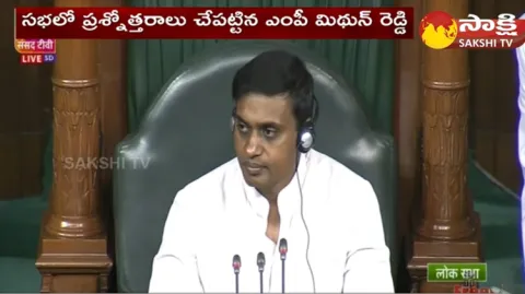 YSRCP MP Mithun Reddy In Lok Sabha Speaker Chair 