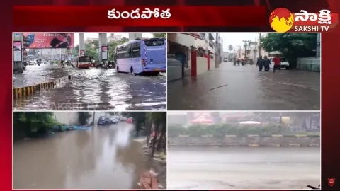 Heavy Rains Lashes Hyderabad City and Flood Water in Colonies