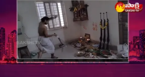 Priest Funny Pooja At Amalapuram Police Station